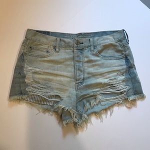 High Rise Jean Shorts